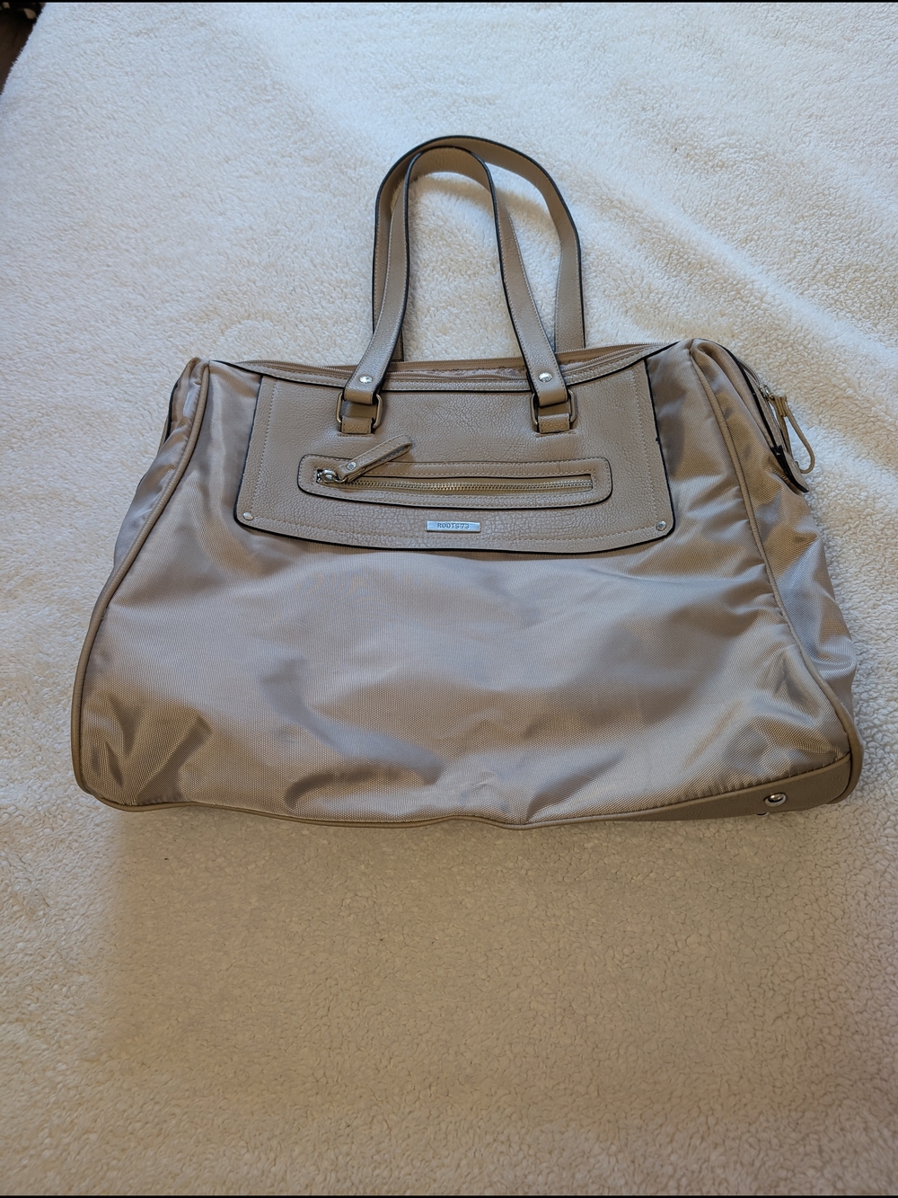 Neutral Taupe Women’s Tote Bag with Laptop Compartment